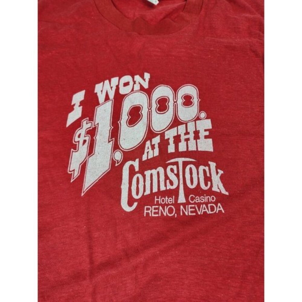 Vtg Screen Stars Comstock Hotel Casino Reno Nv. Women’s Shirt Size‎ Medium 80s